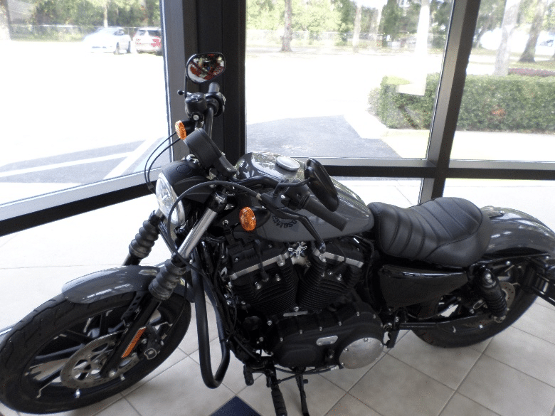 Side of black motorcycle