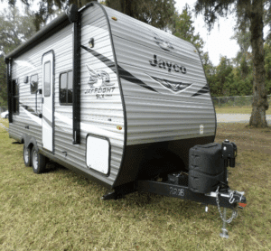 Front side of camper