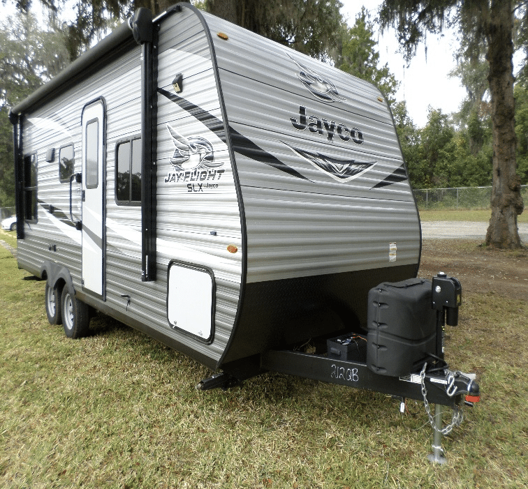 Front side of camper